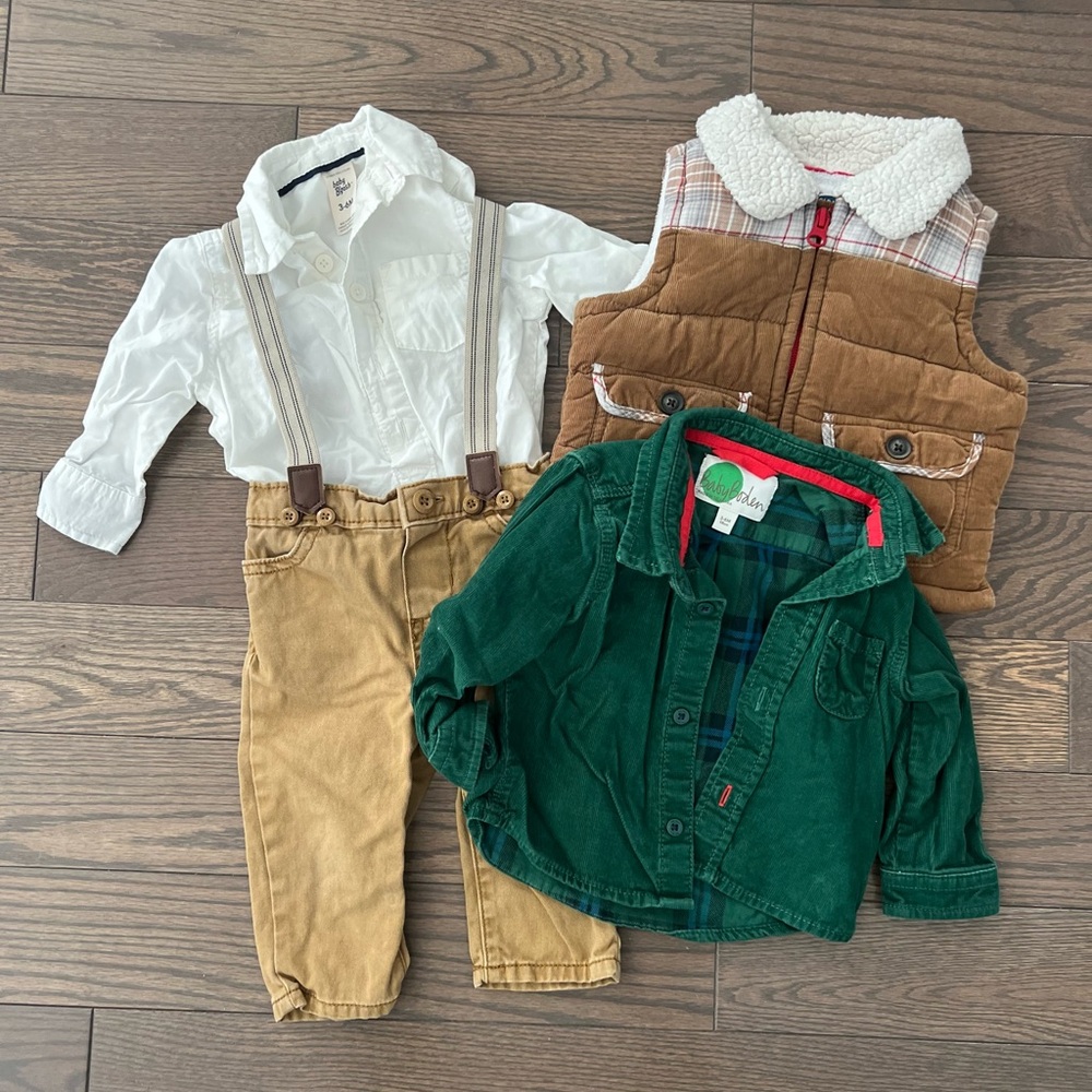OshKosh B'gosh Kids & Baby Boden Outfit Set - Green, Brown, White